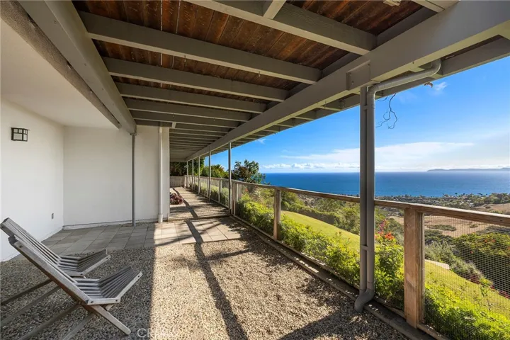 View from the lower level covered patio. Fencing could easily be removed.