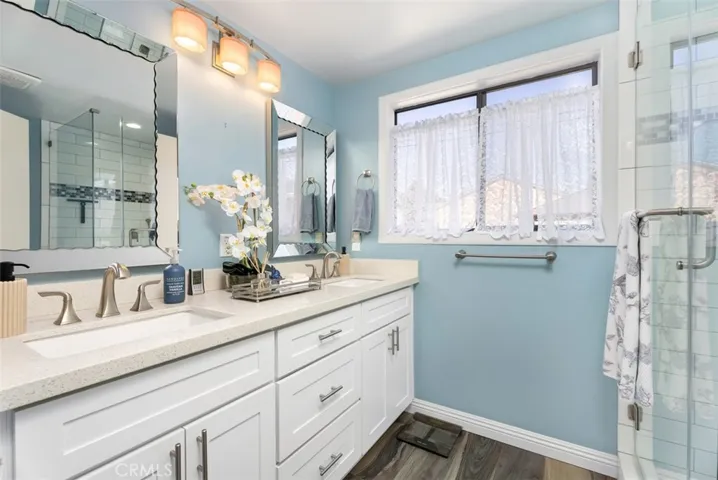 Master Bathroom remodeled with double sinks