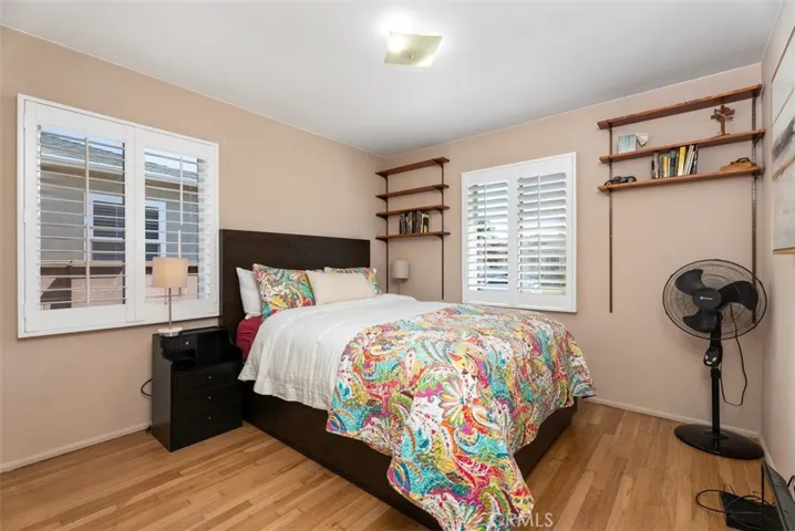 Bedroom 2, plantation shutters and lots of space