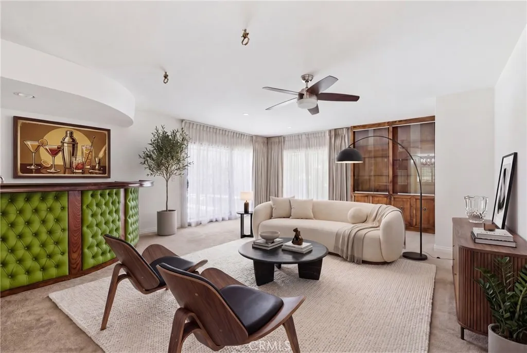 Virtually staged living room