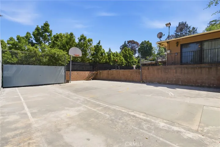 Basketball court lower level