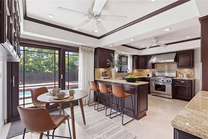 Virtually staged kitchen