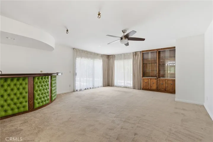 Living room with wet bar