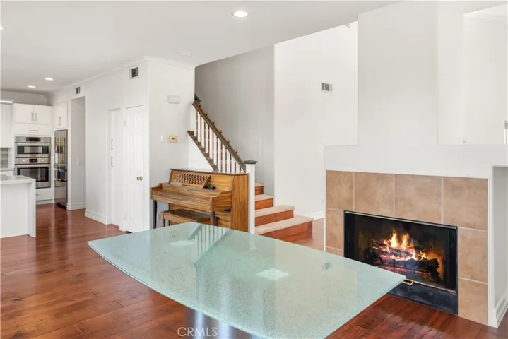 Dining Area or Family Room with fireplace