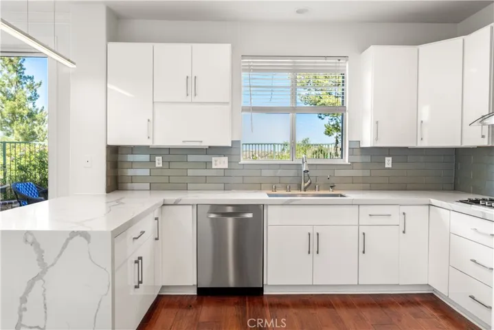 Kitchen view from garage door