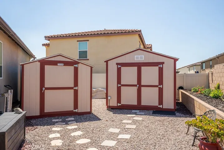 Multiple sheds and space for your gardening tools/ mowers.