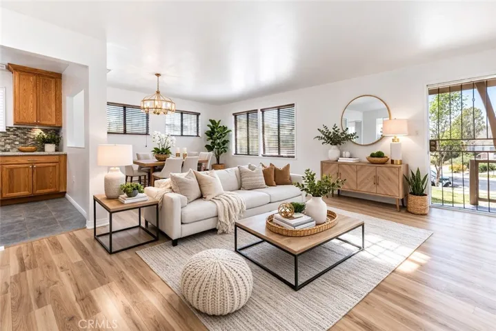 AI staged living room