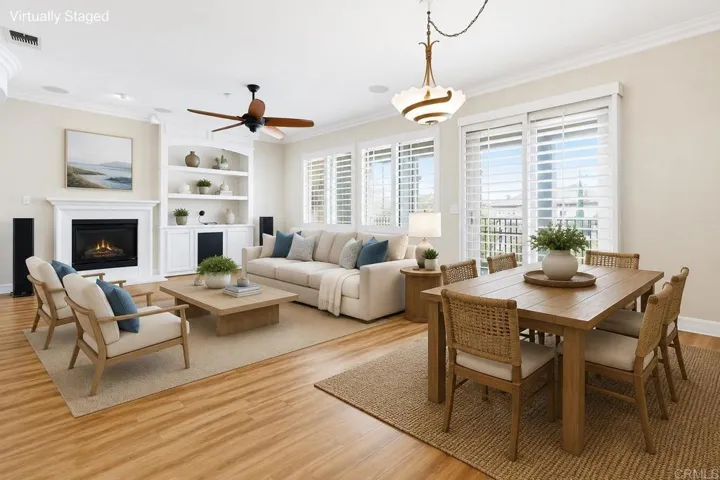 virtually staged living room