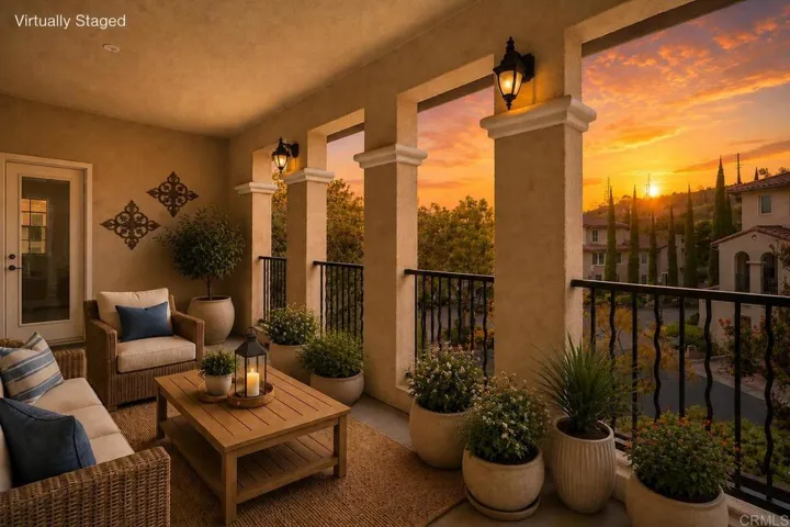 Virtually staged patio