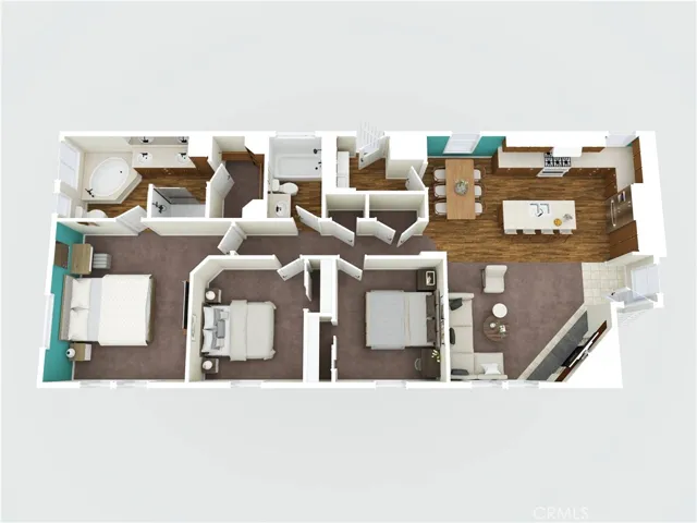 3D Floorplan - Lower Residence