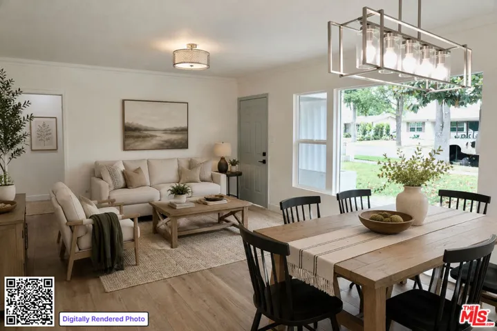Virtually Staged Entry Living