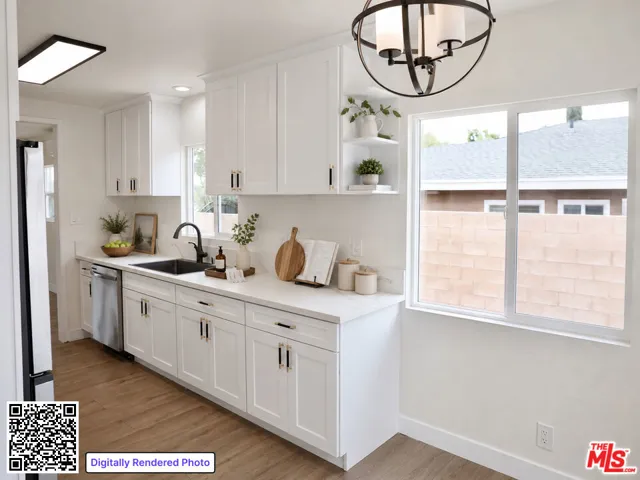 virtually staged kitchen