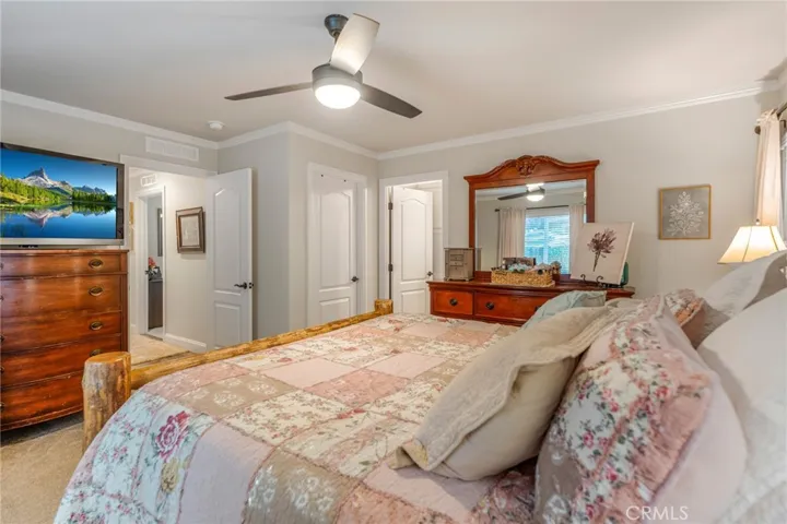 Primary bedroom with walk in closet and full bath.