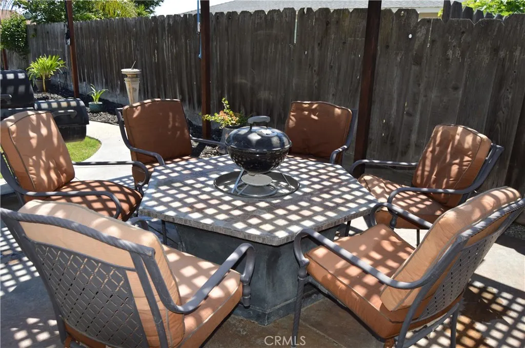 Backyard seating area
