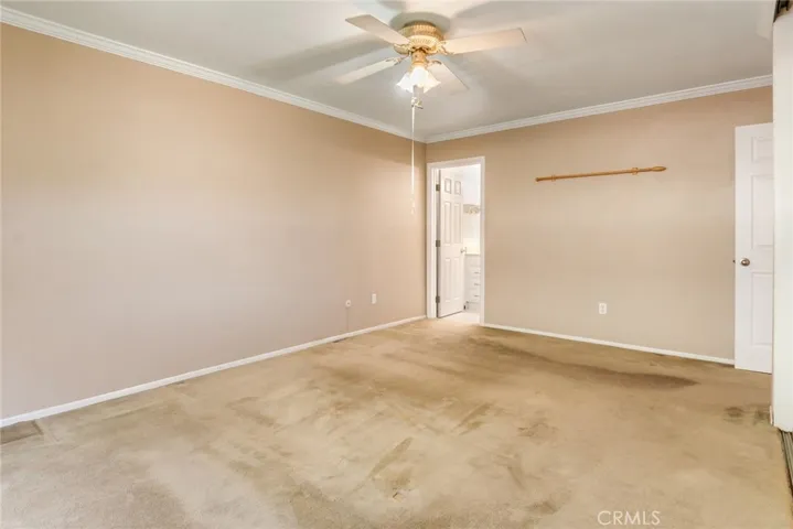 Primary bedroom with its own bathroom.