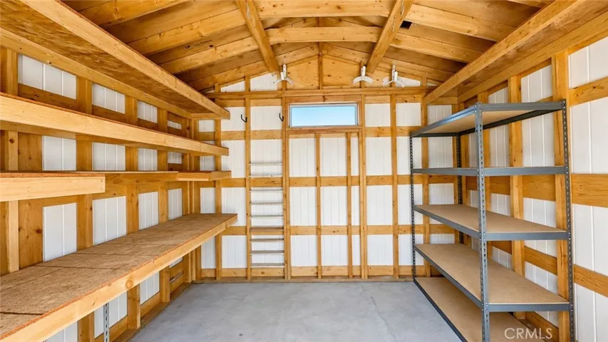Storage shed-interior