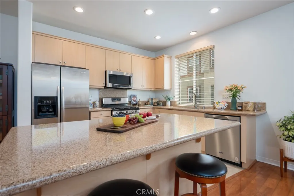 Stools under kitchen island