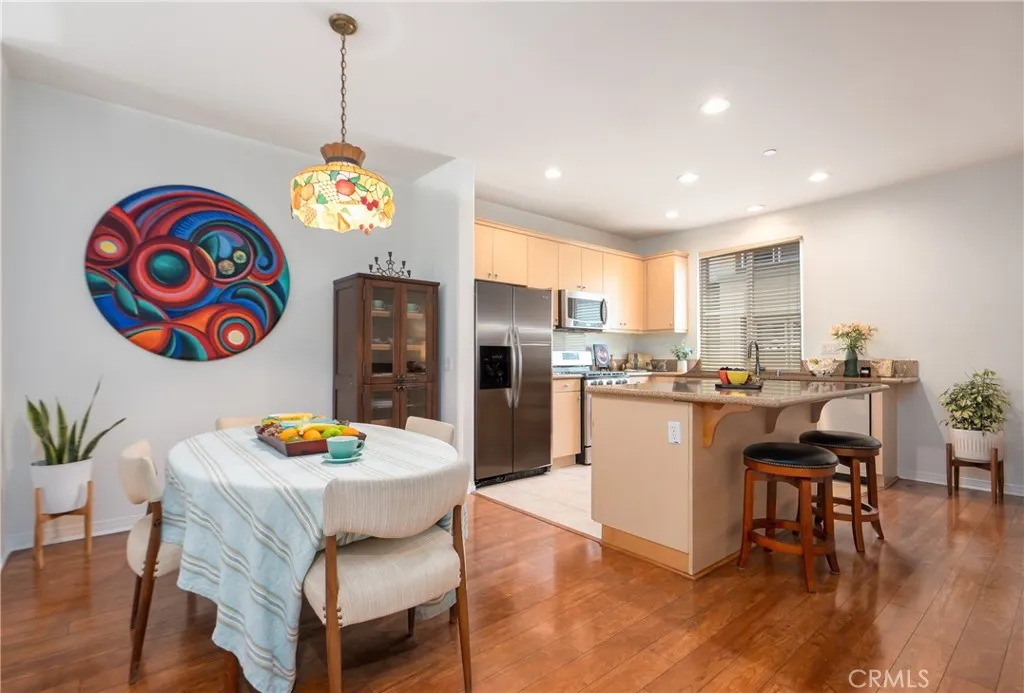 dining area and kitchen