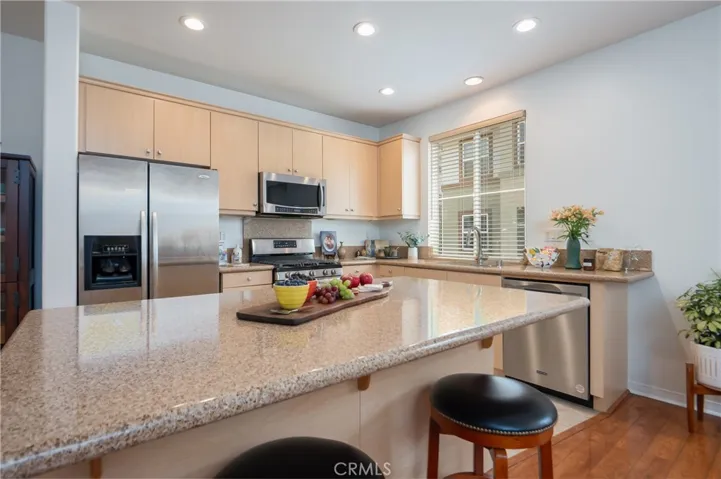 Stools under kitchen island