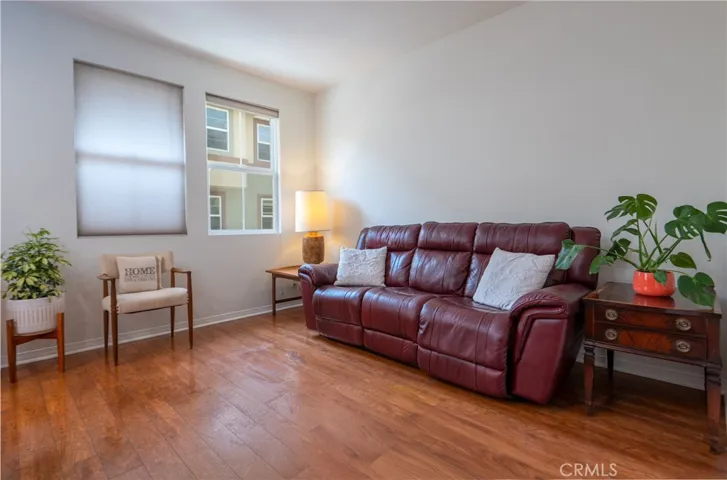 kitchen overlooks the family room area