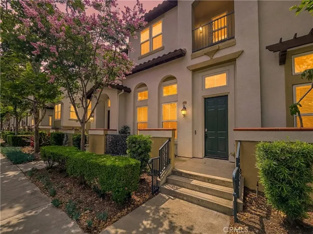 Evening neighborhood view