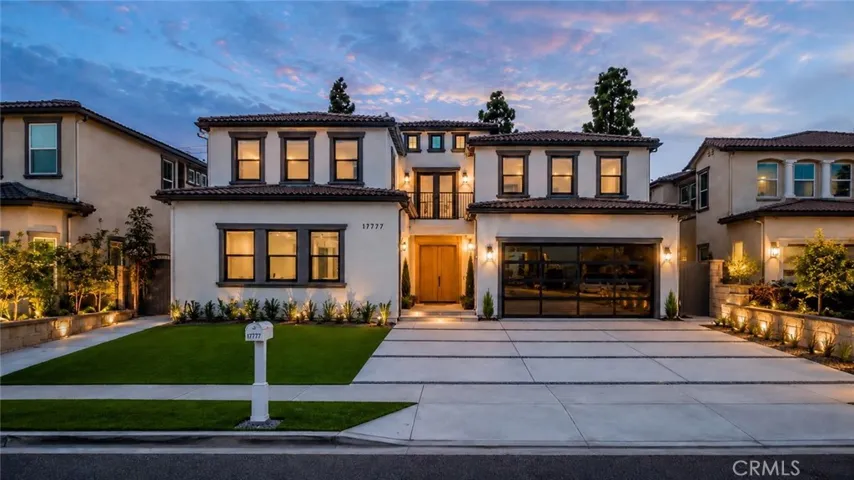 Front Elevation at Sunset
