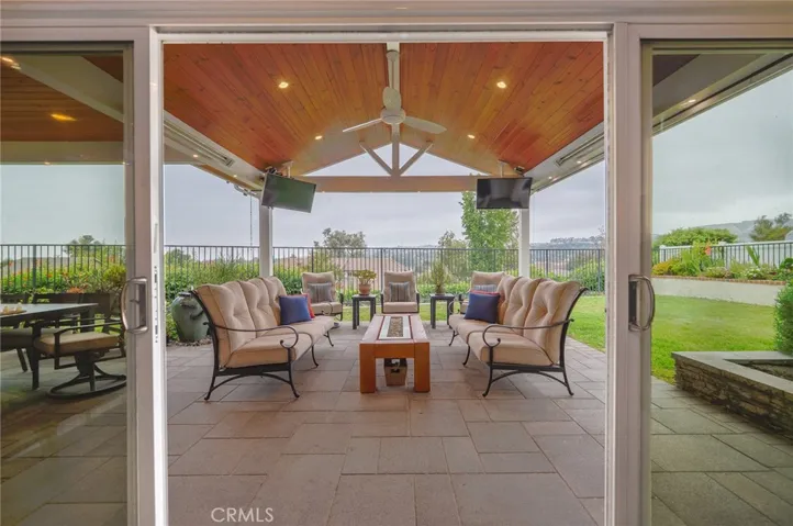 The stunning backyard retreat looks even better on clear days!