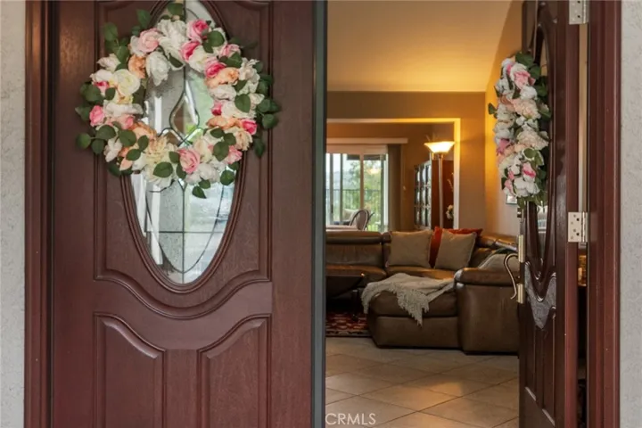 Enter through the double doors