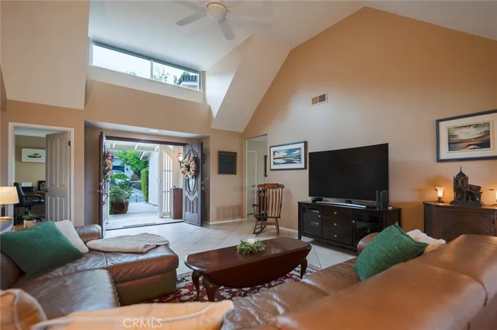 The transom lets the southern natural light fill the room