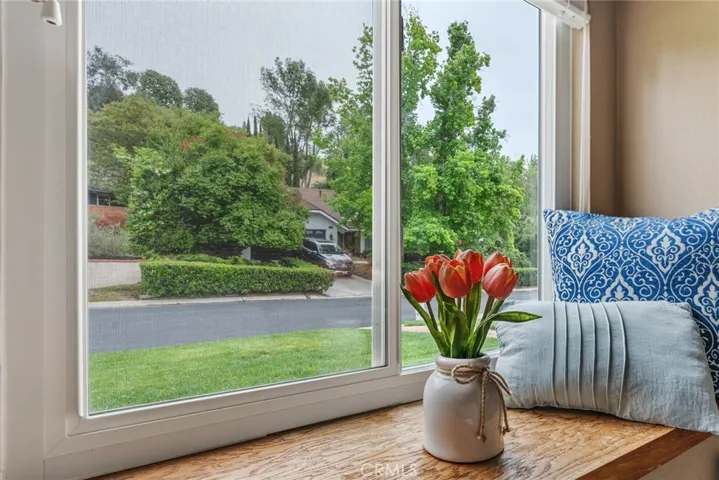 The third bedroom has a window seat...