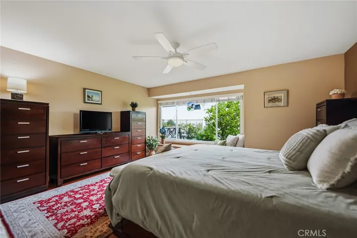 Primary bedroom is spacious and faces the backyard