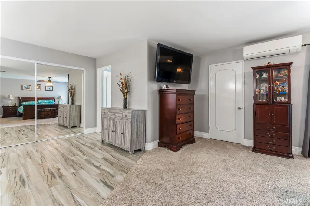 Primary Bedroom- Walk-in and Addition Closet with Mirrored Wardrobe Doors