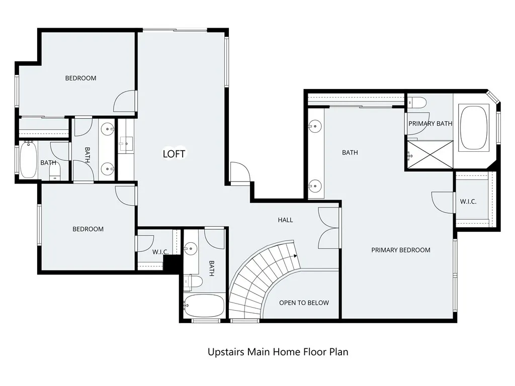 Upstairs Floorplan Main Home