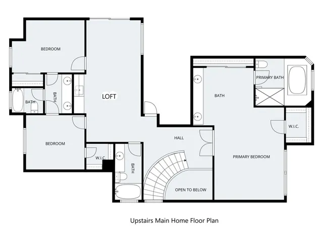 Upstairs Floorplan Main Home
