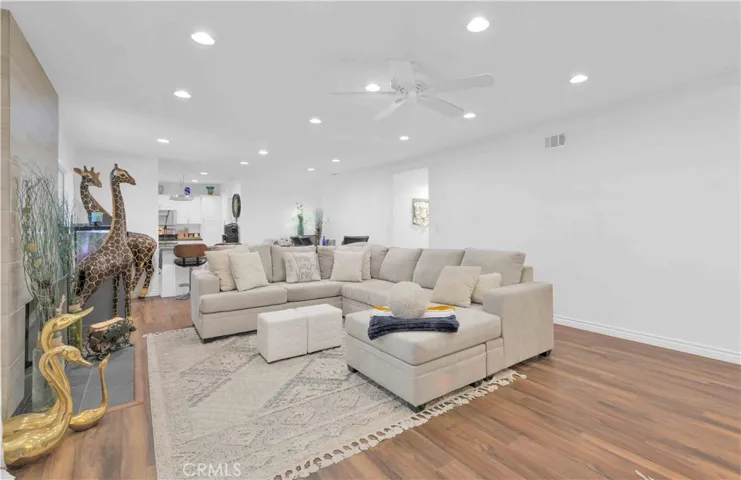 Modern living room at 4772 Excelente Drive.