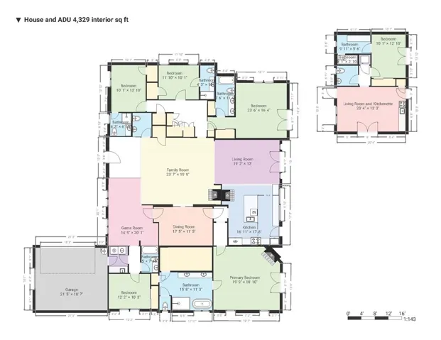 Diagram Interior Measurments House / ADU