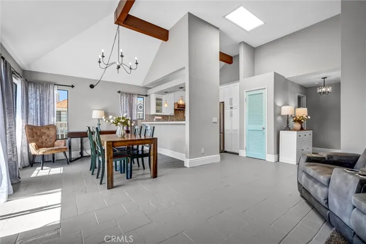 Generous dining room is open to kitchen