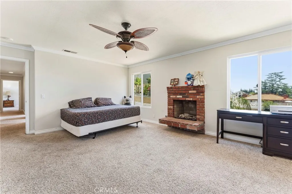Primary Bedroom with fireplace #3