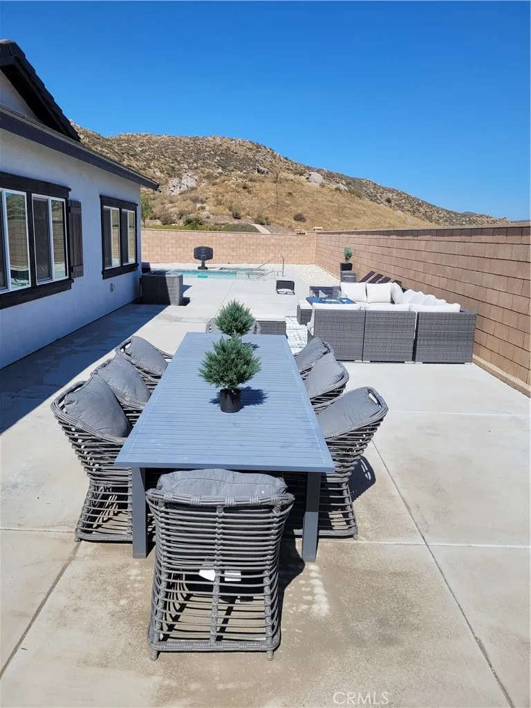 Rear yard east to west view