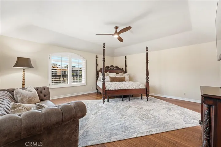 Primary Bedroom with Trey Ceiling.