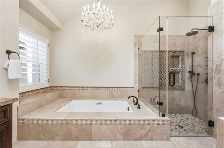Gorgeous Tub and Walk-In Shower.