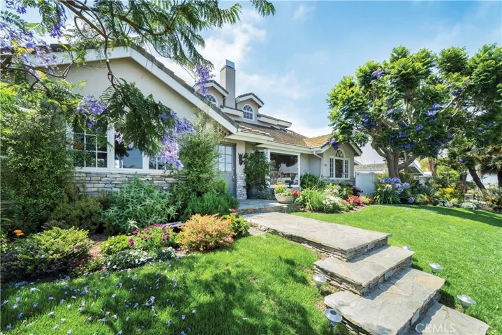 Manicured front lawn