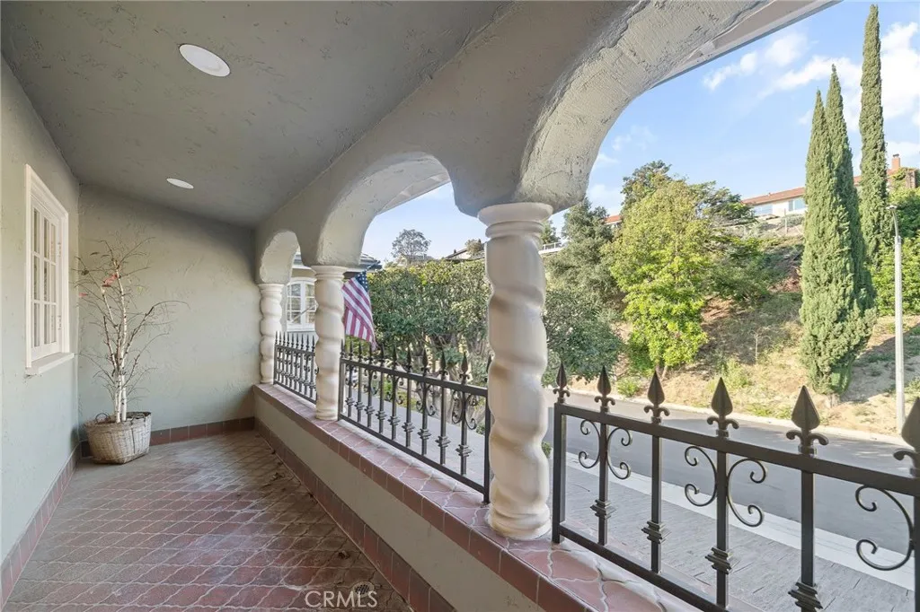 Large balcony outside of the primary bathroom.
