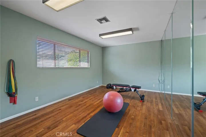 Bedroom #1 can be used as an exercise/dance room.