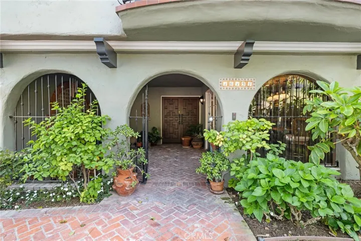 Gated entrance.