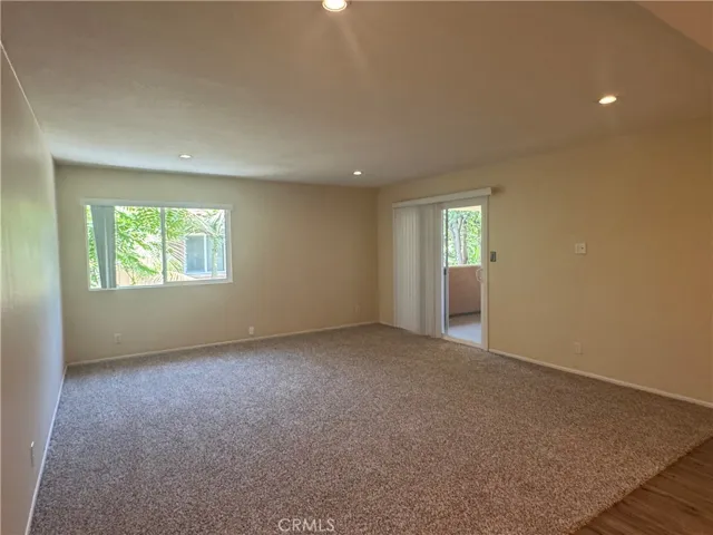 Large living room with Patio access
