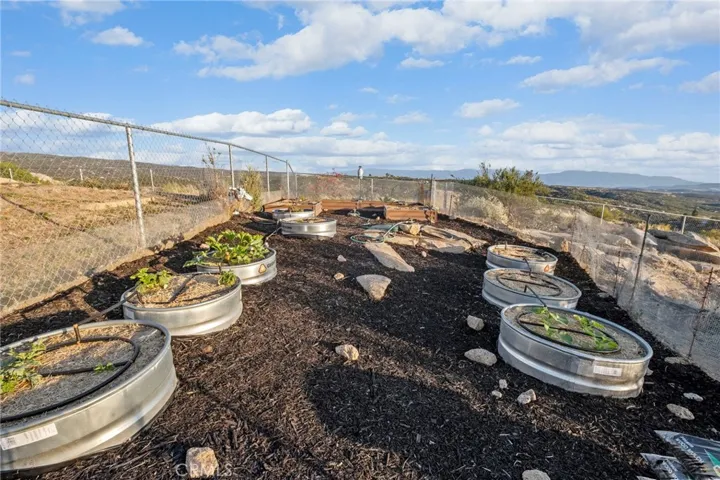 One of theBeautiful Fenced Garden Areas