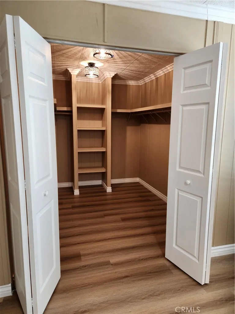 Master bedroom walk-in closet