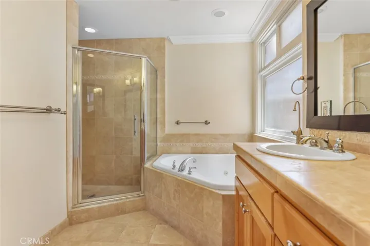 Large tub and separate shower