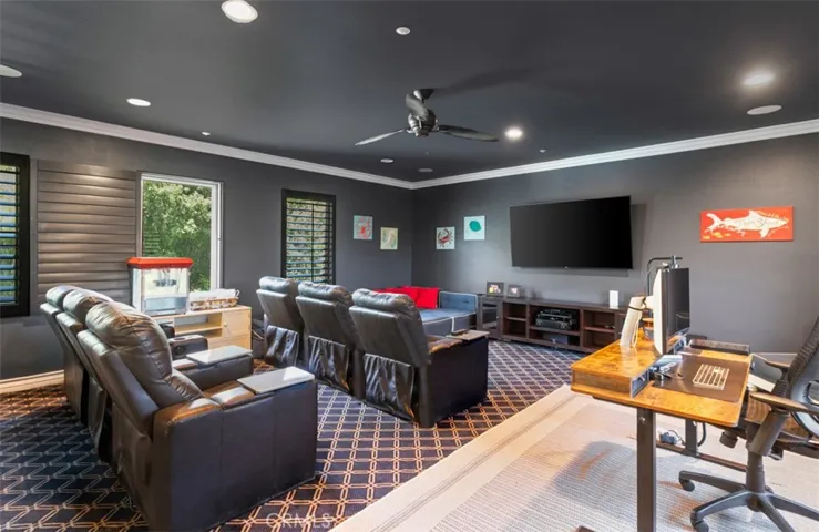 Upstairs theater room